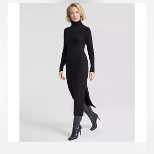 ANTONIO MELANI 100% Cashmere Black Long Sleeve Dress.